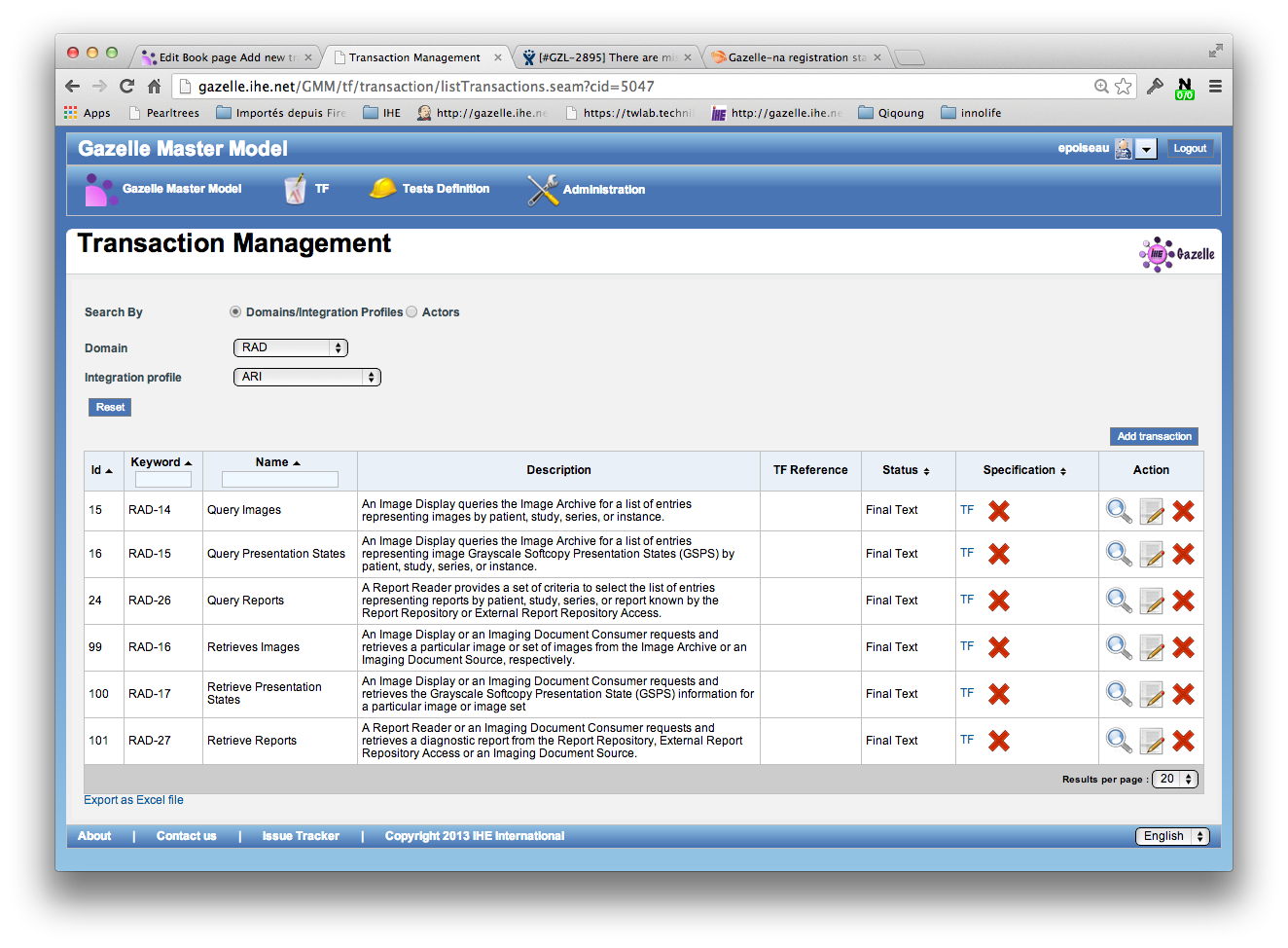 Transaction Page